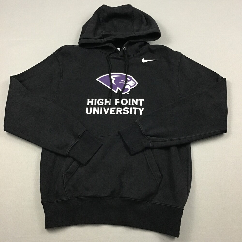 High Point University Panthers Hoodie Men Small Black Nike Sweatshirt NCAA S